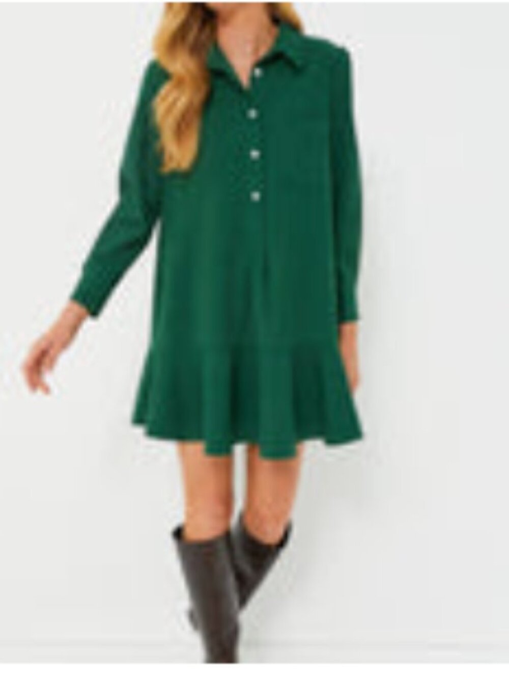 Hunter Green Crepe Callahan Dress | Size S | Green | Used
